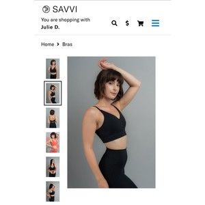 Savvi Raven Sport Bra XL New With Tag